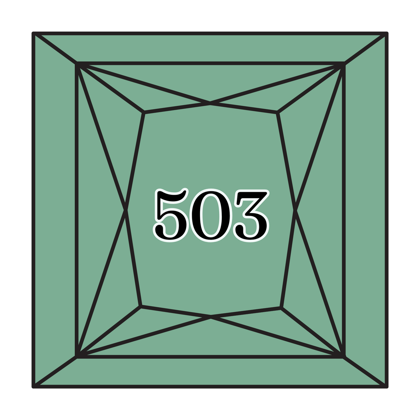 True North Diamond Art Square Diamond Drills 503 - Medium Blue Green - Square Bulk Diamond Drills