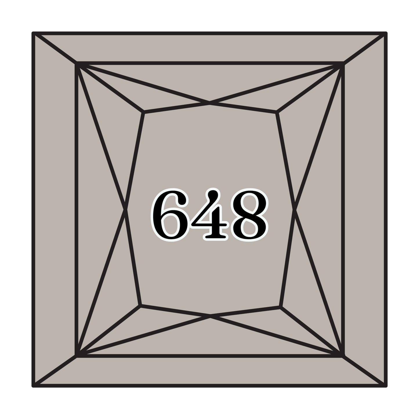 True North Diamond Art Square Diamond Drills 648 - Light Beaver Grey - Square Bulk Diamond Drills