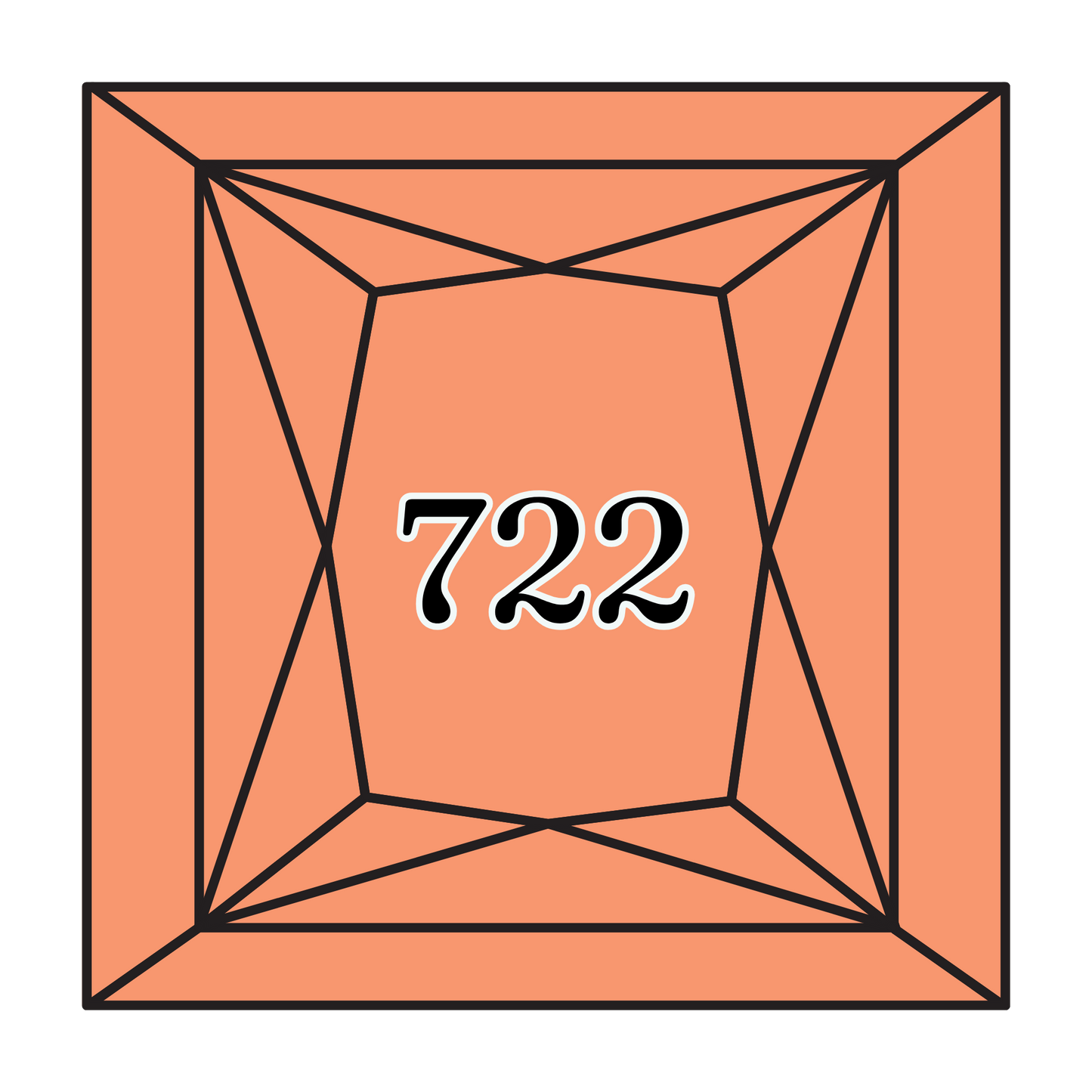 True North Diamond Art Square Diamond Drills 722 - Light Orange Spice - Square Bulk Diamond Drills