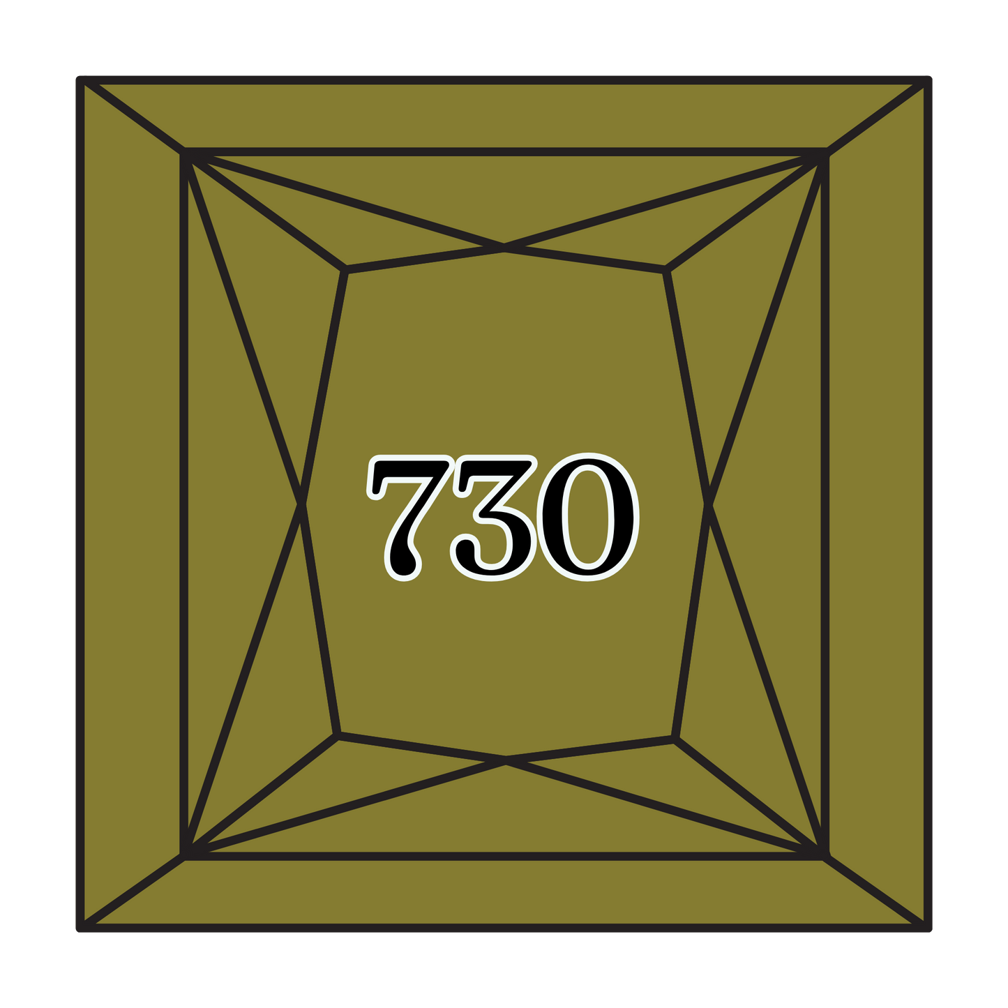 True North Diamond Art Square Diamond Drills 730 - Very Dark Olive Green - Square Bulk Diamond Drills