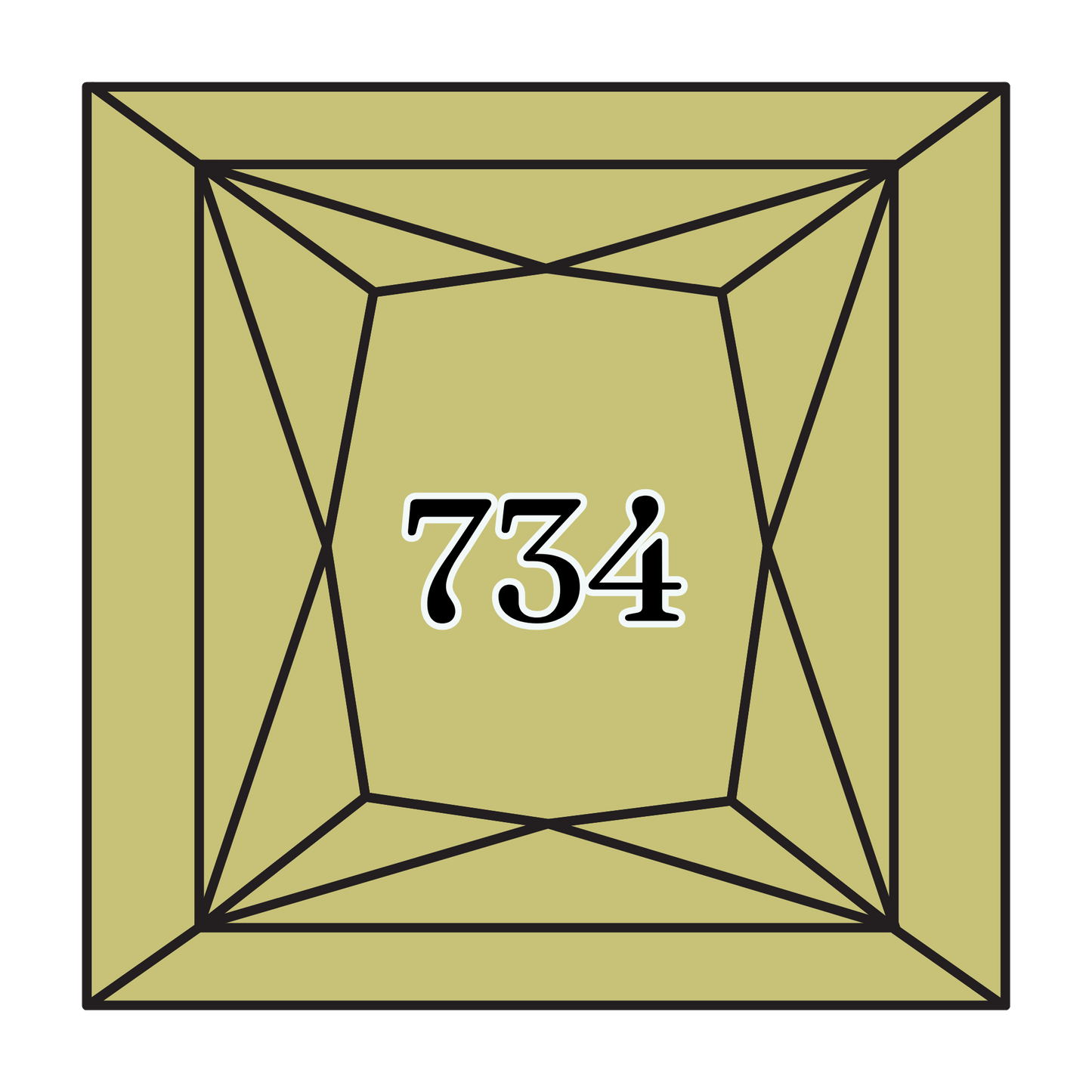 True North Diamond Art Square Diamond Drills 734 - Light Olive Green - Square Bulk Diamond Drills