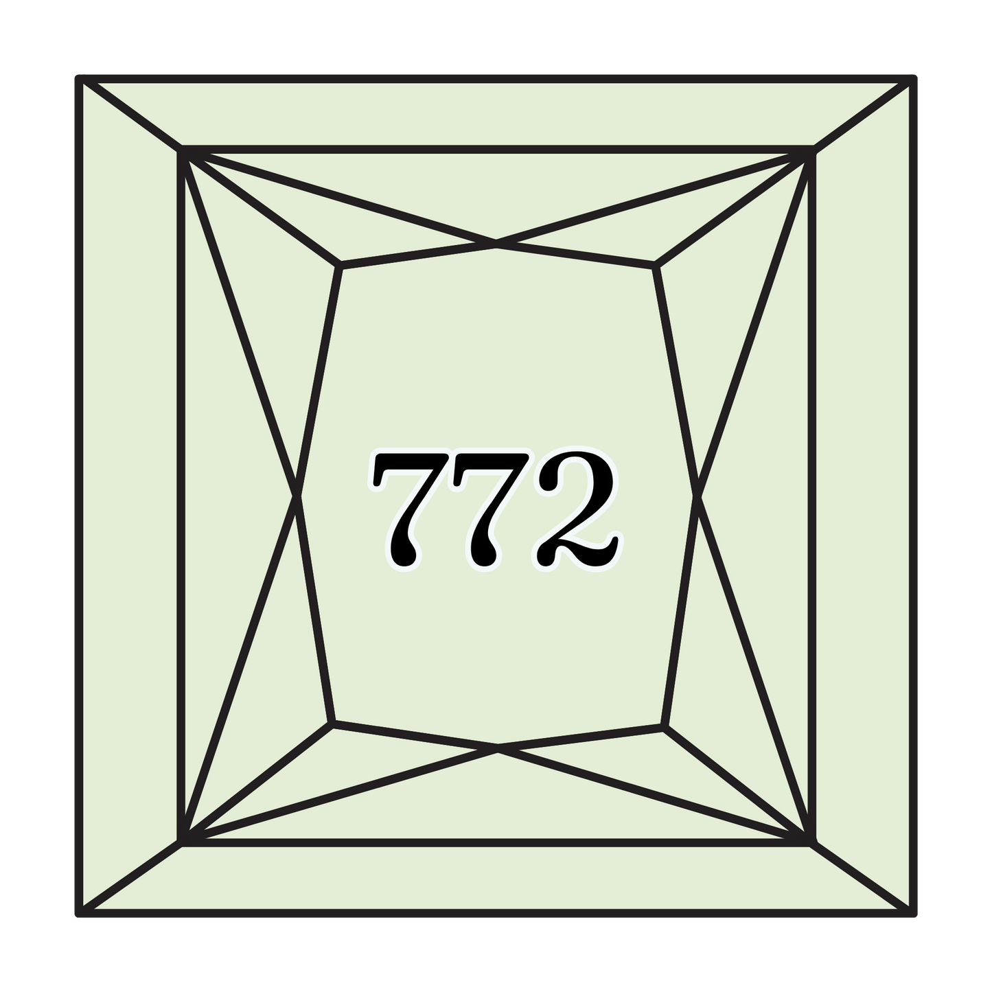 True North Diamond Art Square Diamond Drills 772 - Very Light Yellow Green - Square Bulk Diamond Drills