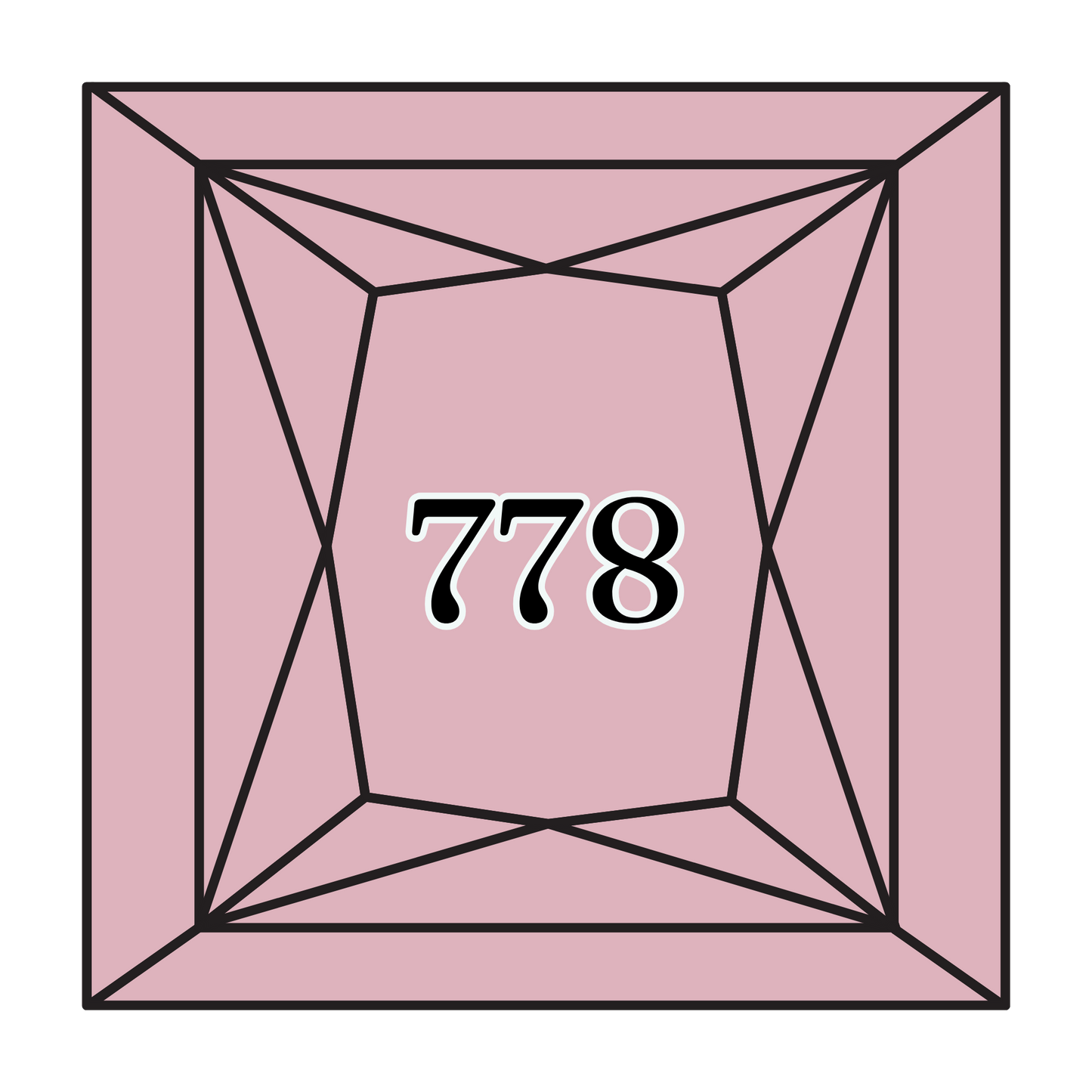 True North Diamond Art Square Diamond Drills 778 - Very Light Antique Mauve - Square Bulk Diamond Drills