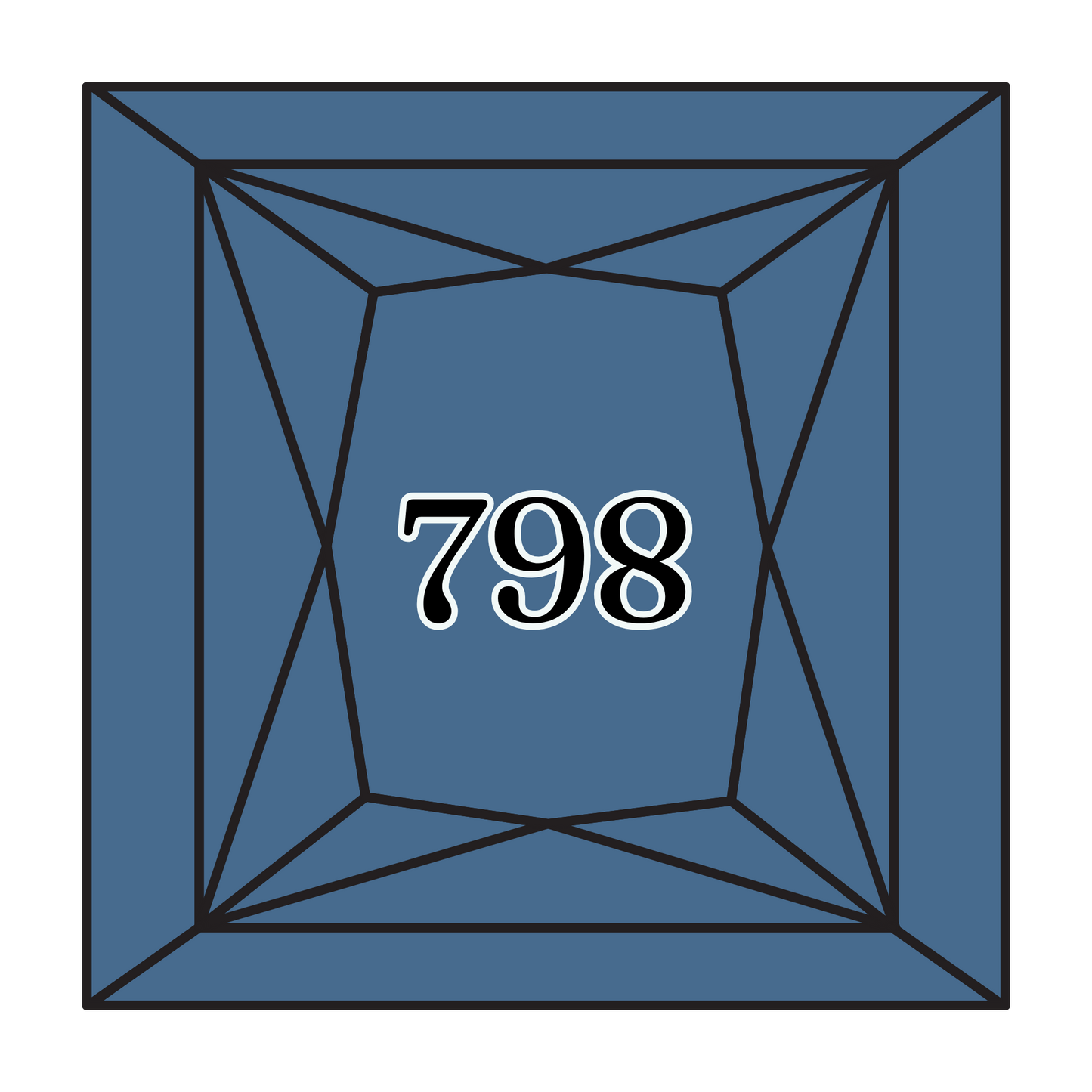 True North Diamond Art Square Diamond Drills 798 - Dark Delft Blue - Square Bulk Diamond Drills