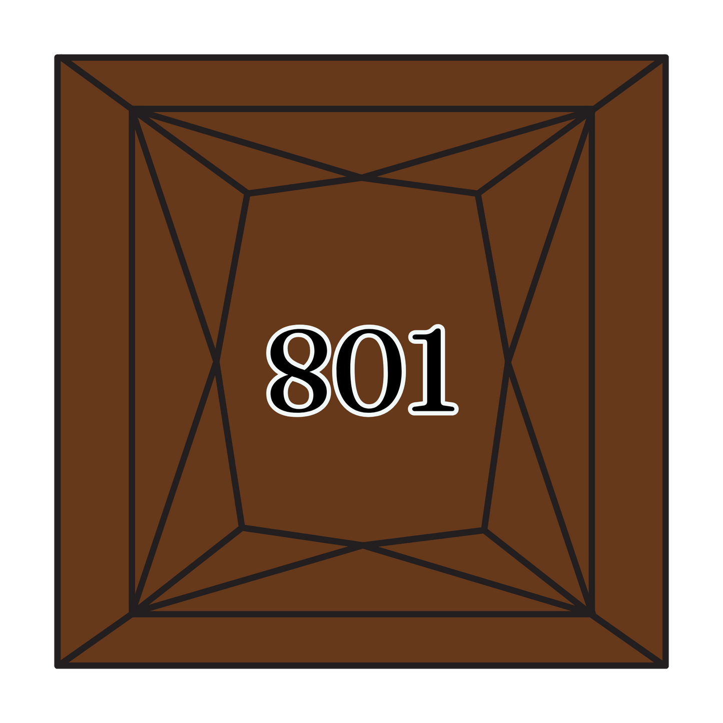 True North Diamond Art Square Diamond Drills 801 - Dark Coffee Brown - Square Bulk Diamond Drills