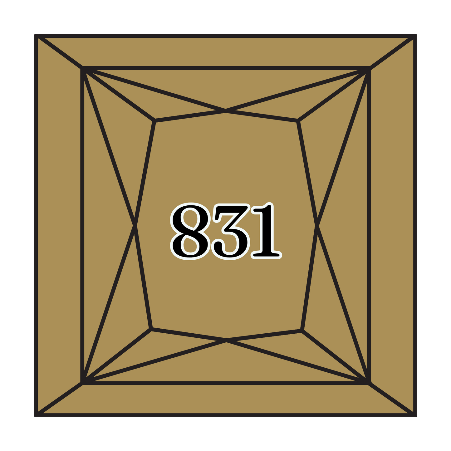 True North Diamond Art Square Diamond Drills 831 - Medium Golden Olive - Square Bulk Diamond Drills