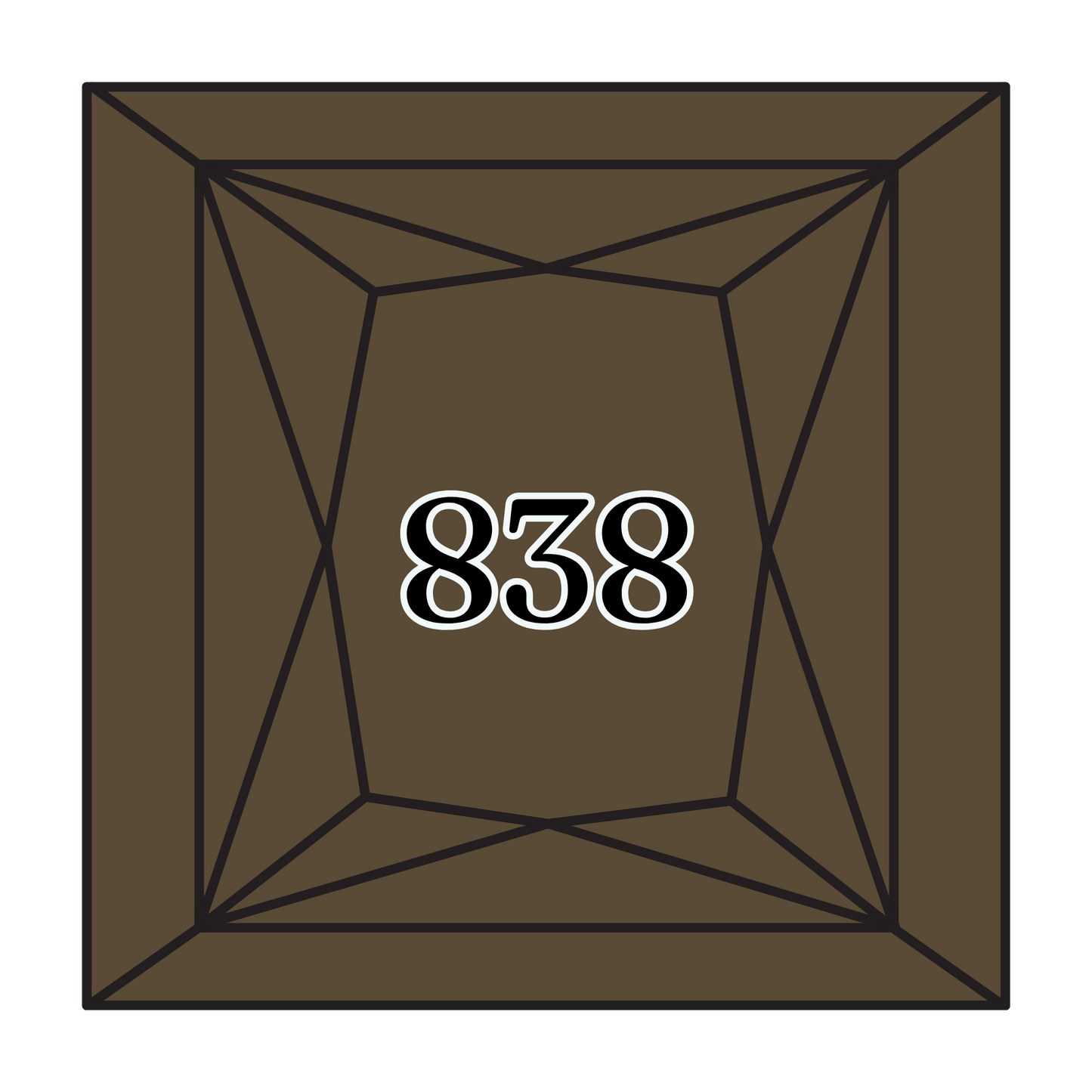 True North Diamond Art Square Diamond Drills 838 - Very Dark Beige Brown - Square Bulk Diamond Drills