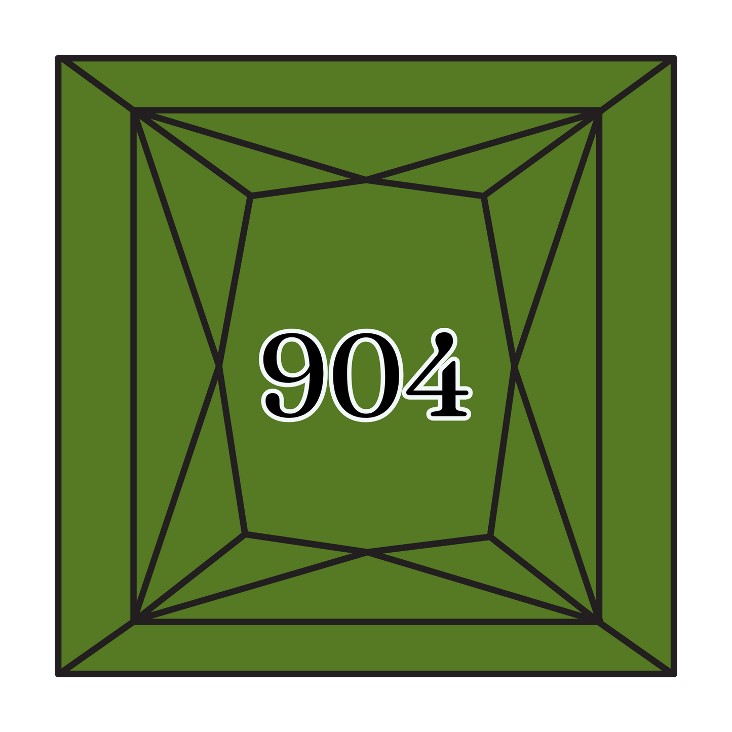 True North Diamond Art Square Diamond Drills 904 - Very Dark Parrot Green - Square Bulk Diamond Drills