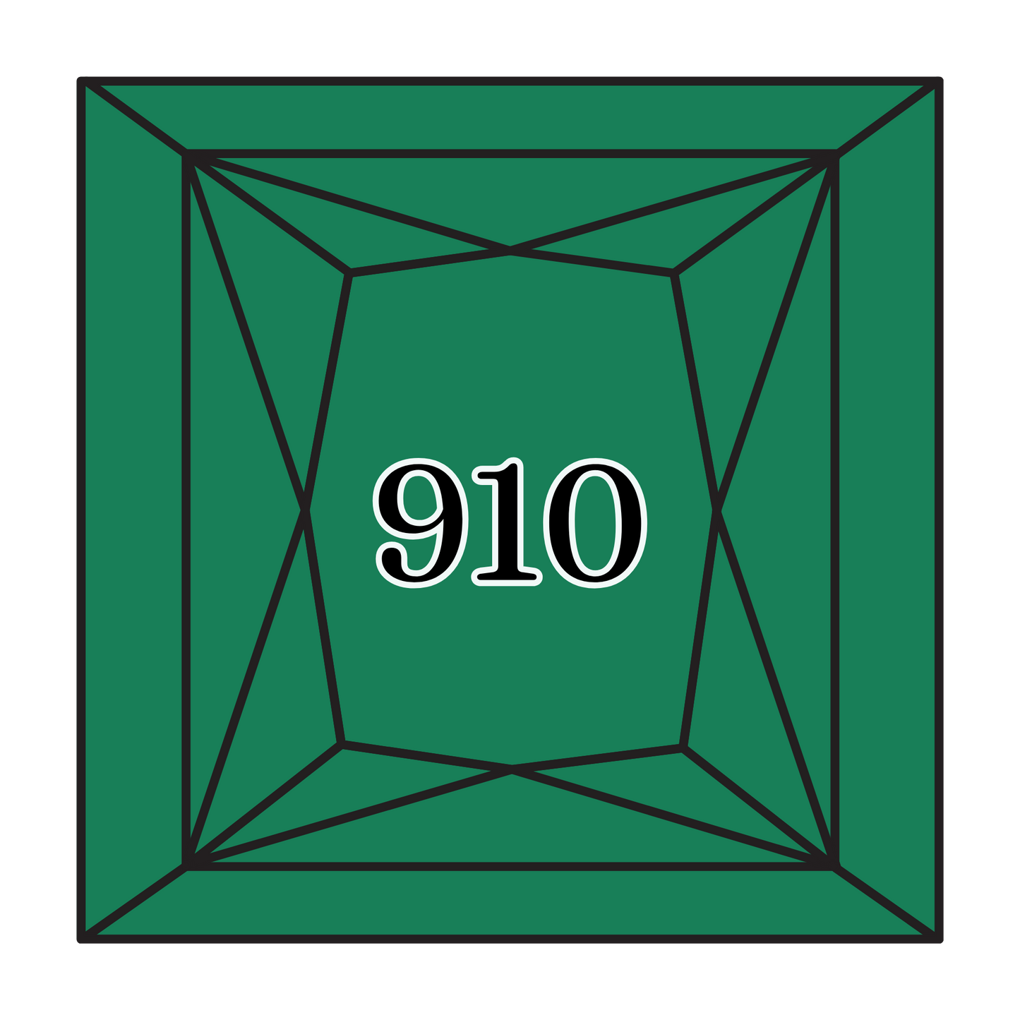 True North Diamond Art Square Diamond Drills 910 - Dark Emerald Green - Square Bulk Diamond Drills