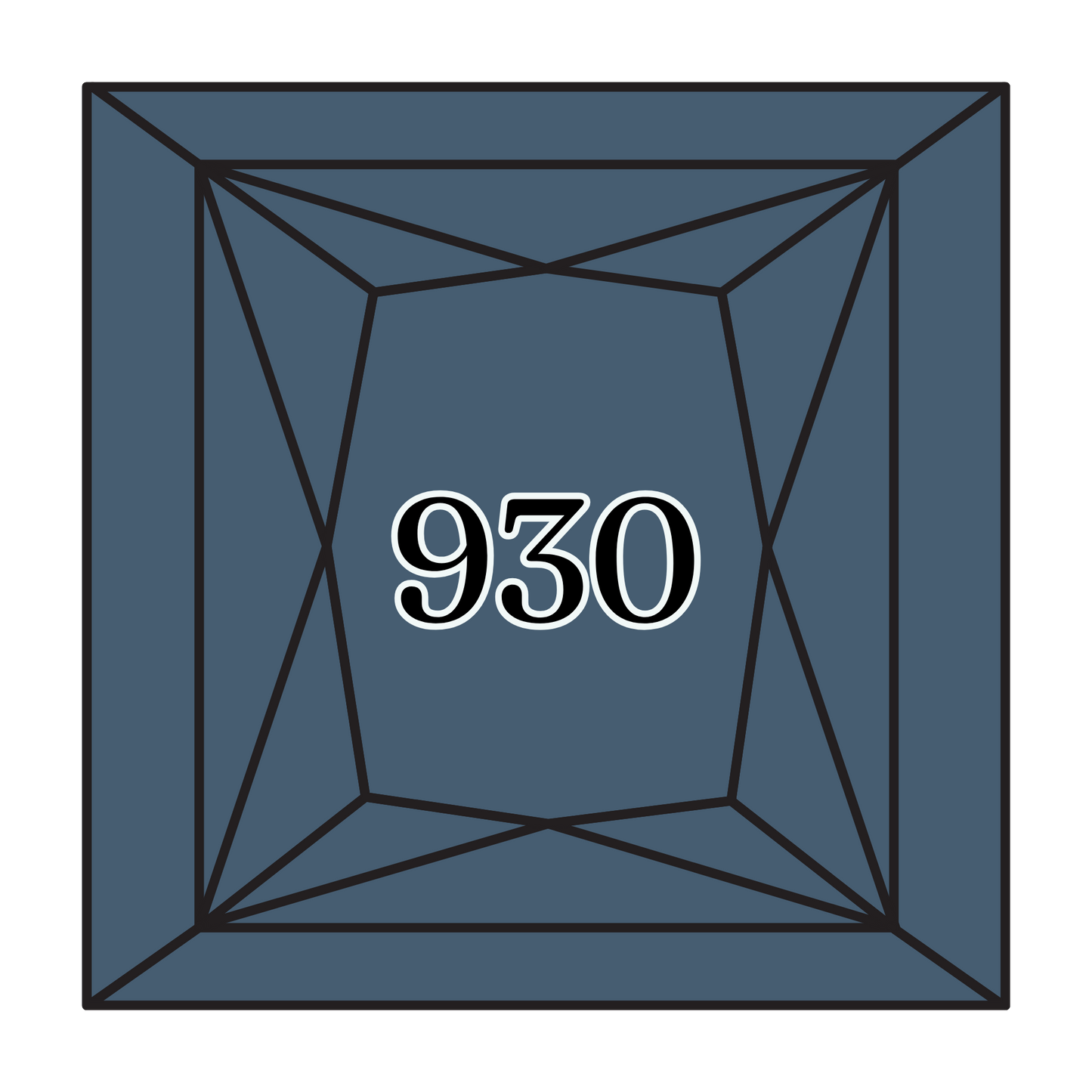 True North Diamond Art Square Diamond Drills 930 - Dark Antique Blue - Square Bulk Diamond Drills