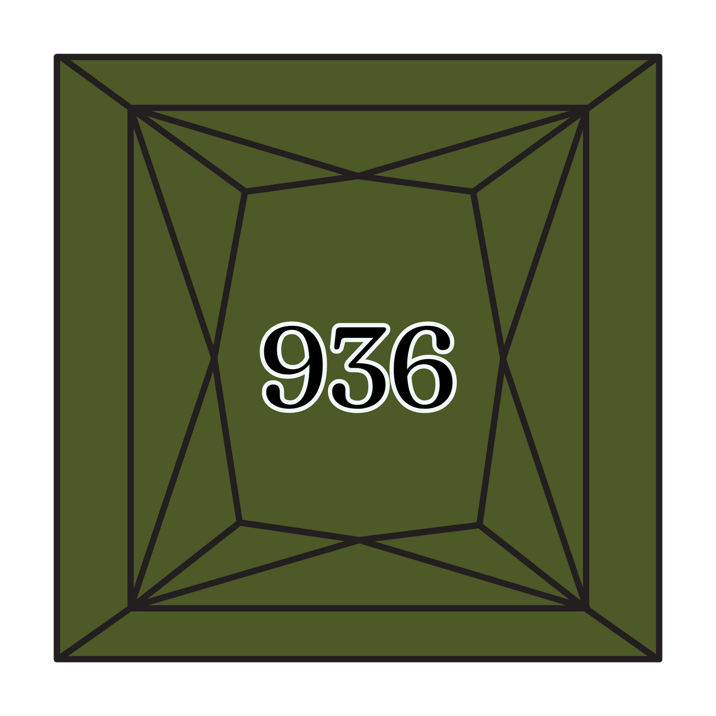 True North Diamond Art Square Diamond Drills 936 - Very Dark Avocado Green - Square Bulk Diamond Drills