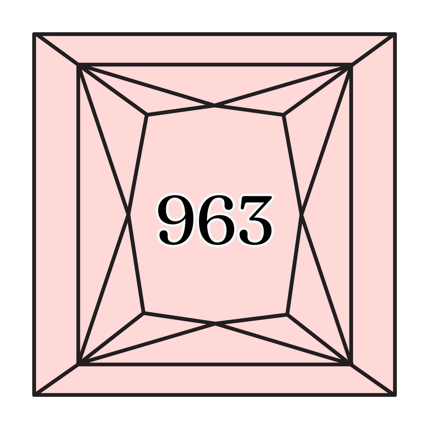 True North Diamond Art Square Diamond Drills 963 - Ultra Very Light Dusty Rose - Square Bulk Diamond Drills