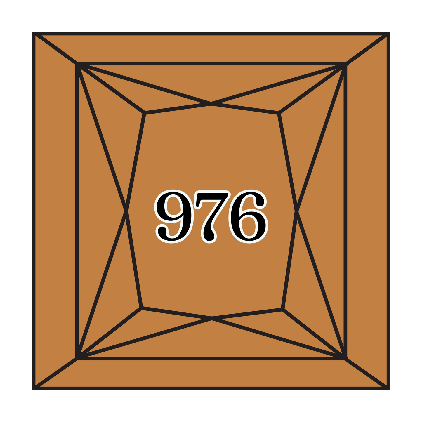 True North Diamond Art Square Diamond Drills 976 - Medium Golden Brown - Square Bulk Diamond Drills