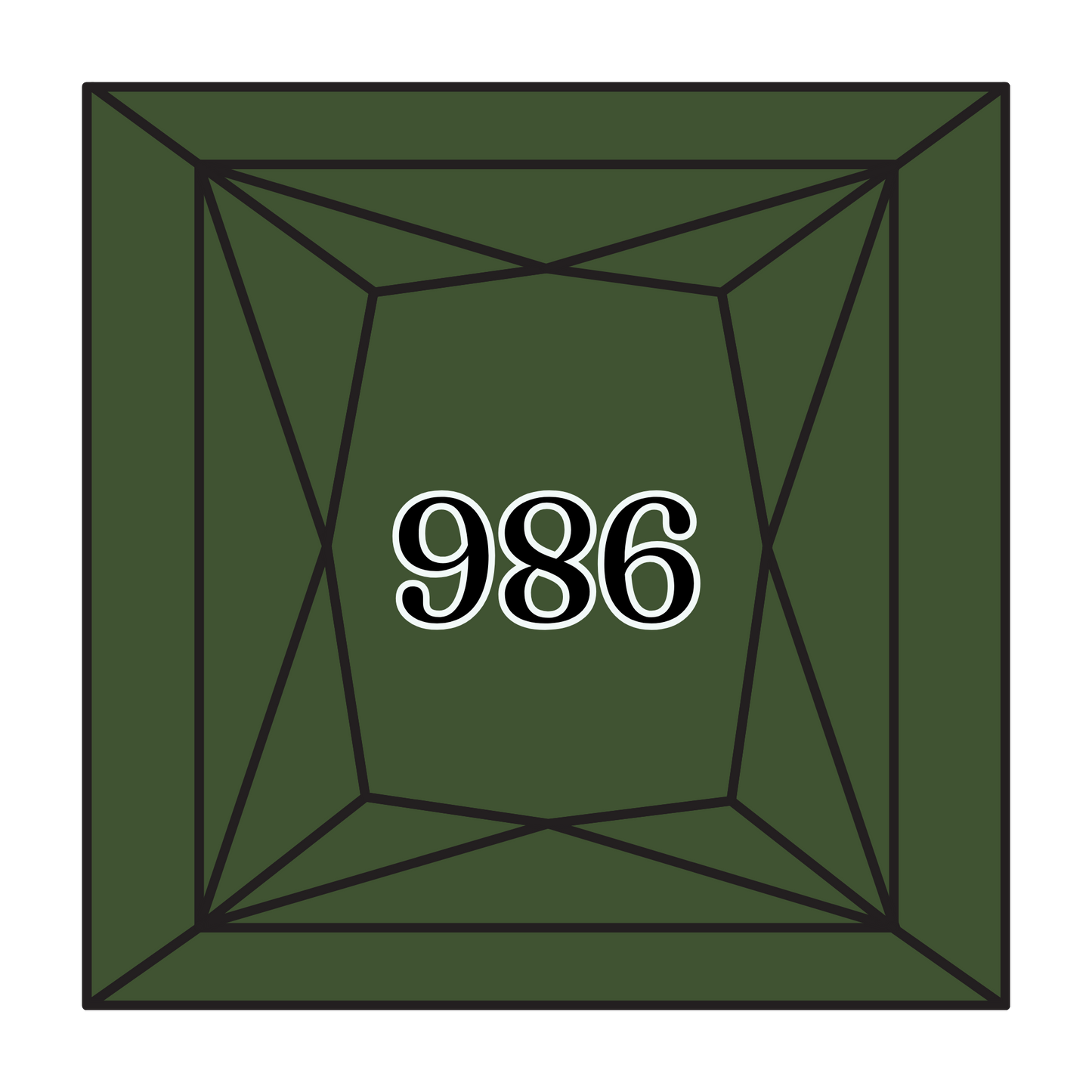 True North Diamond Art Square Diamond Drills 986 - Very Dark Forest Green - Square Bulk Diamond Drills