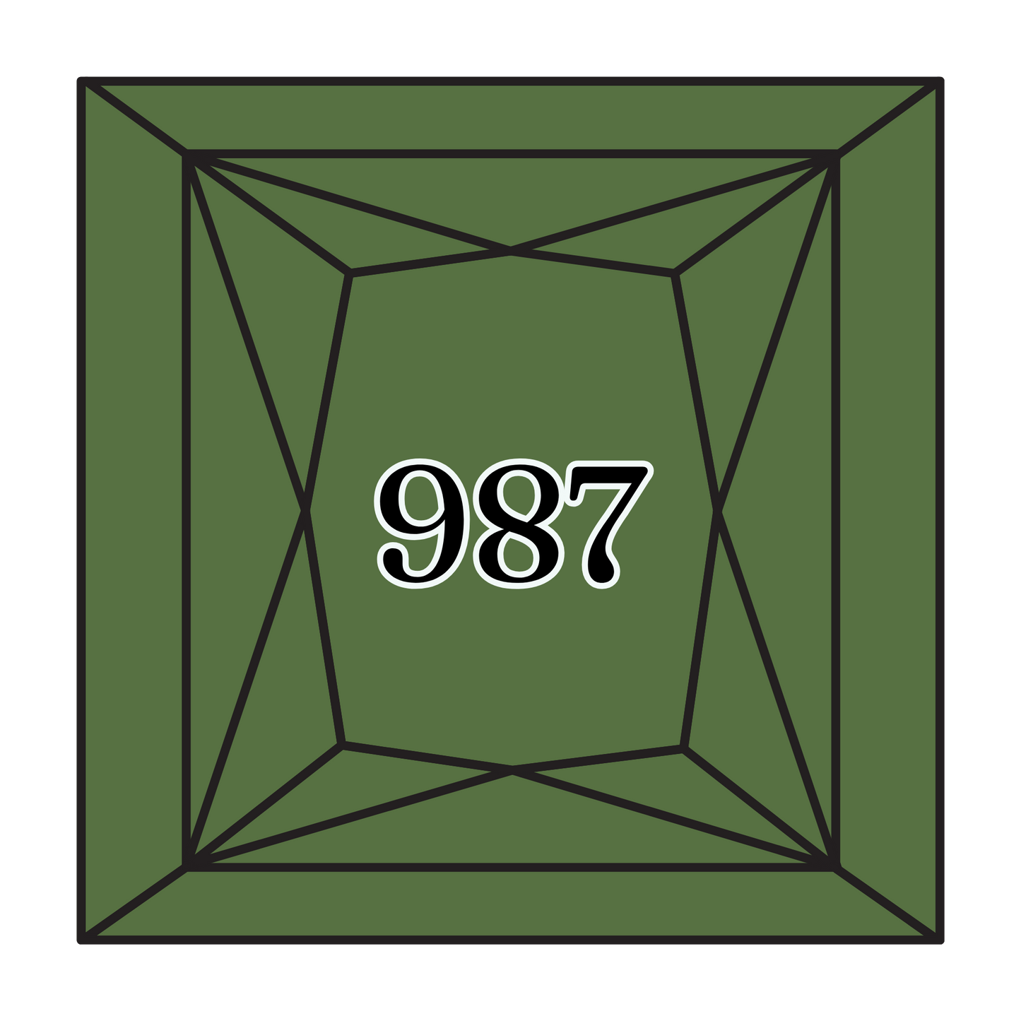 True North Diamond Art Square Diamond Drills 987 - Dark Forest Green - Square Bulk Diamond Drills