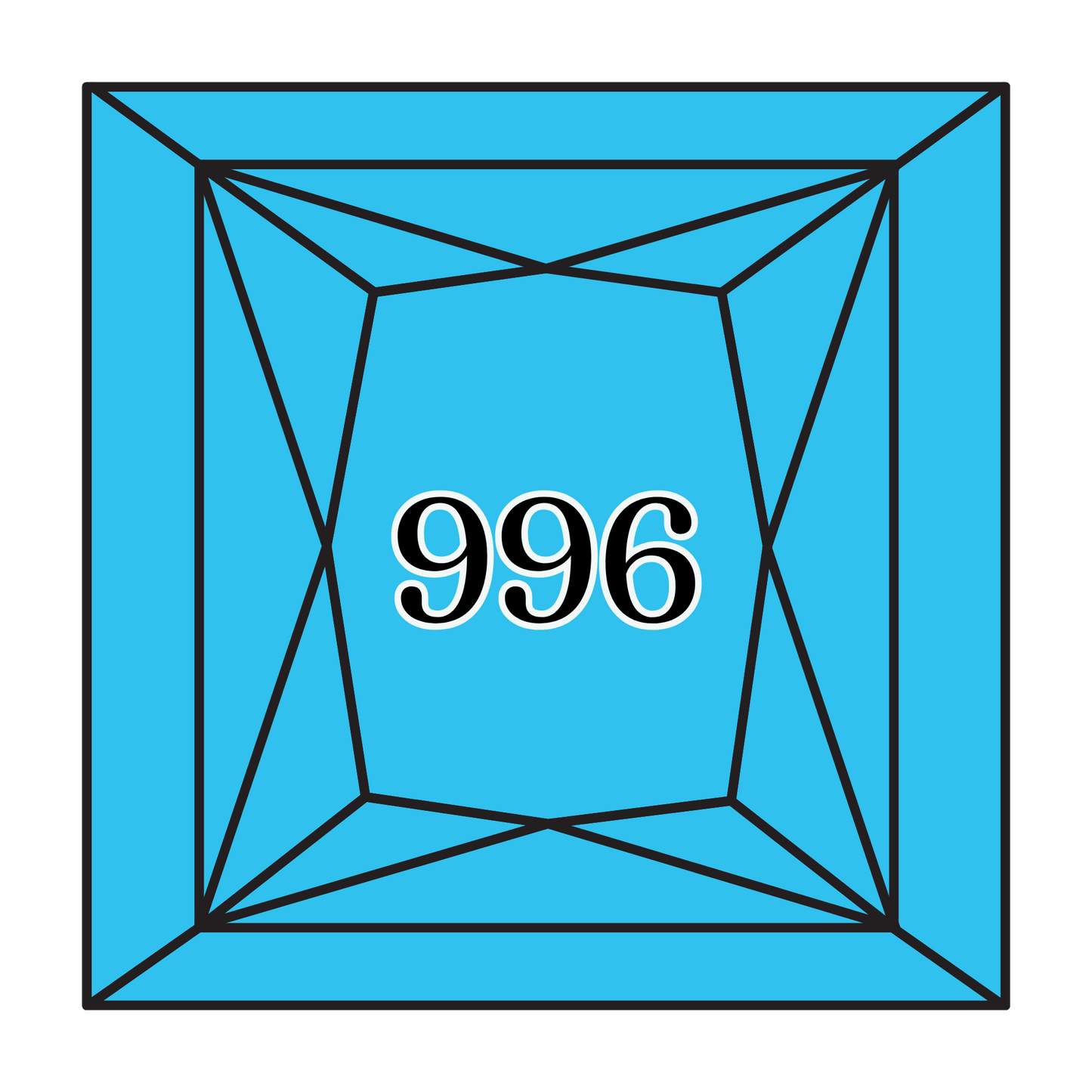 True North Diamond Art Square Diamond Drills 996 - Medium Electric Blue - Square Bulk Diamond Drills