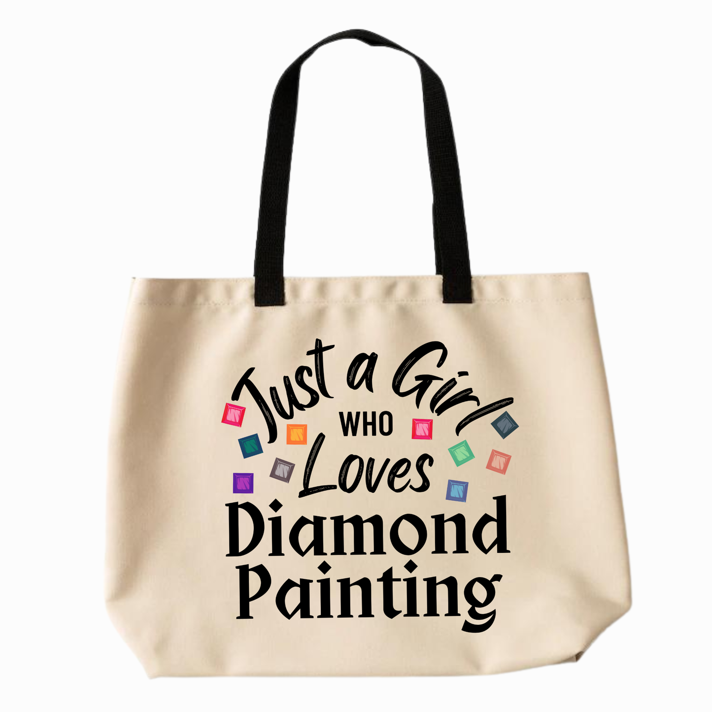 True North Diamond Art Tote Bag Just A Girl Who Loves Diamond Painting Tote Bag