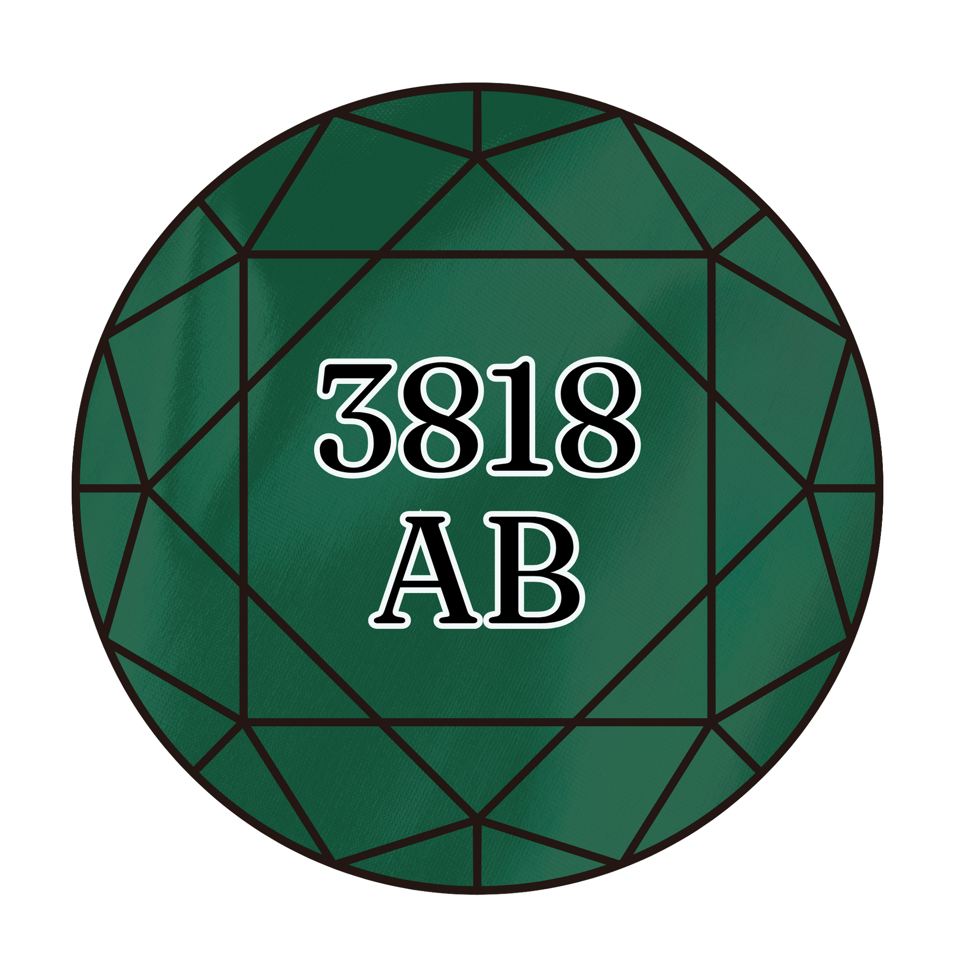 True North Diamond Art AB Round Diamond Drills 3818AB - Ultra Very Dark Emerald Green - Round Bulk Diamond Drills