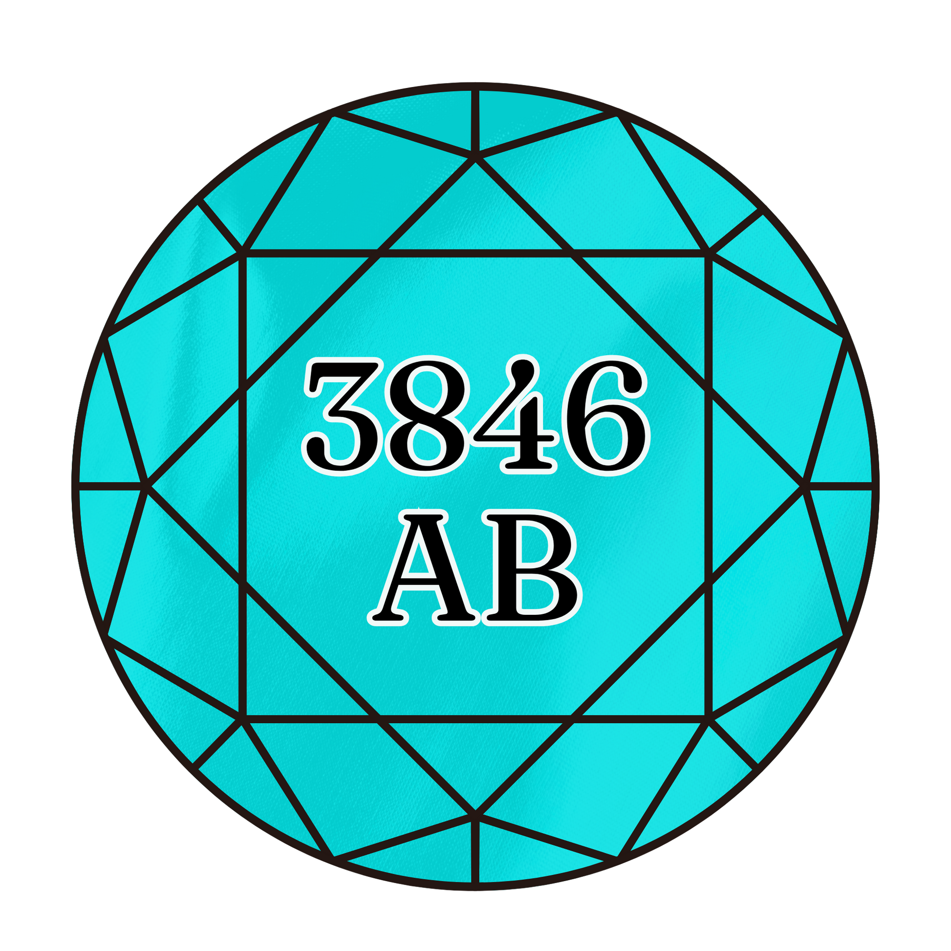 True North Diamond Art AB Round Diamond Drills 3846AB - Light Bright Turquoise - Round Bulk Diamond Drills