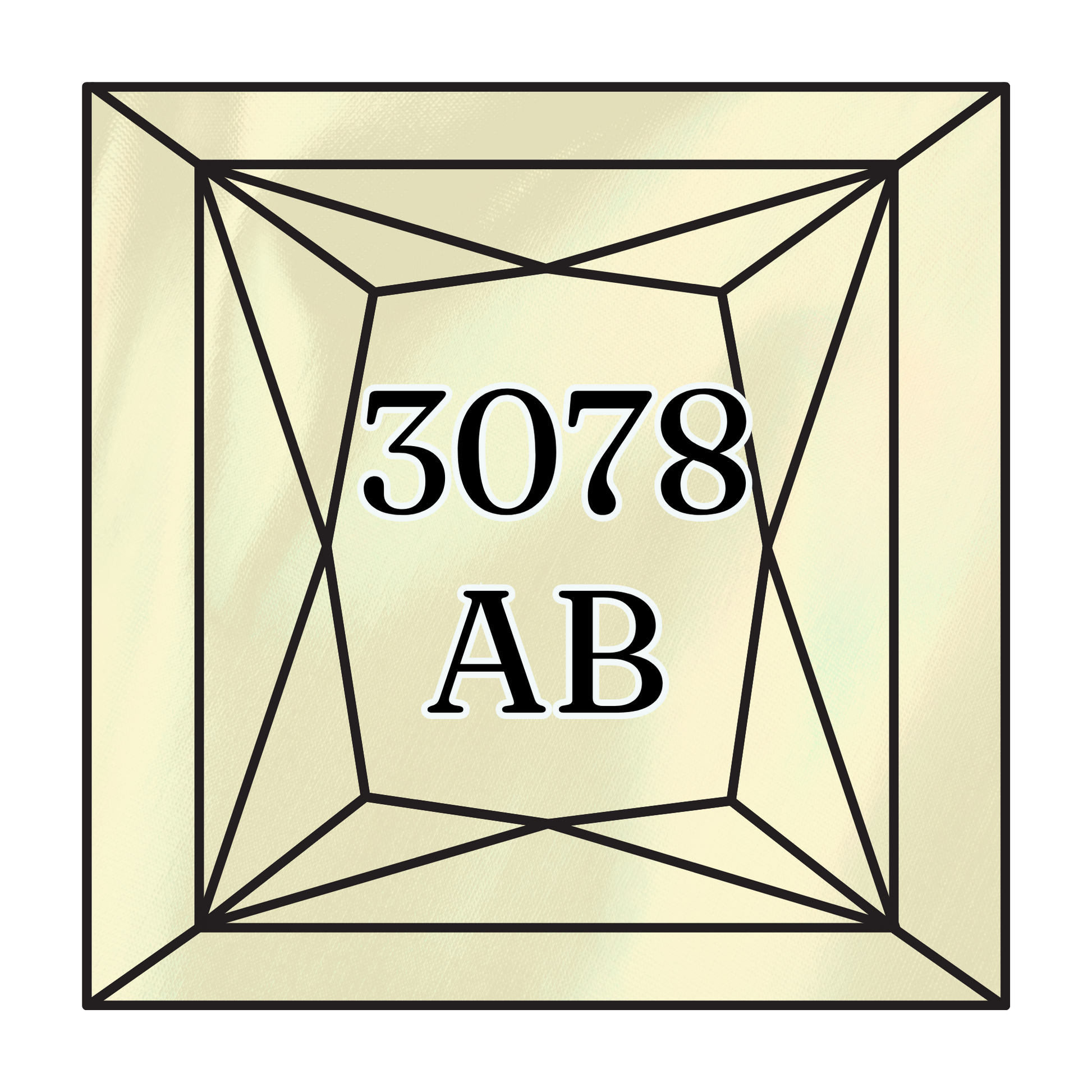 True North Diamond Art AB Square Diamond Drills 3078AB - Very Light Golden Yellow - Square Bulk Diamond Drills