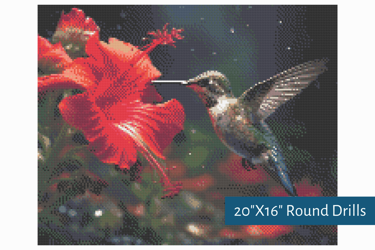 True North Diamond Art Diamond Painting Kits A Hummingbird's Kiss Diamond Painting Kit - Create Stunning Art, No Skill Required