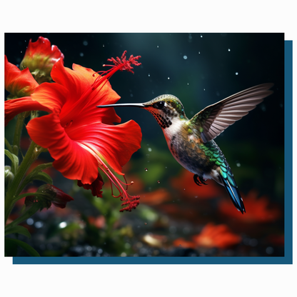True North Diamond Art Diamond Painting Kits A Hummingbird's Kiss Diamond Painting Kit - Create Stunning Art, No Skill Required
