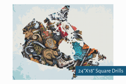 True North Diamond Art Diamond Painting Kits Canadiana Diamond Painting Kit - Create Stunning Art, No Skill Required