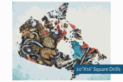 True North Diamond Art Diamond Painting Kits Canadiana Diamond Painting Kit - Create Stunning Art, No Skill Required