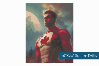 True North Diamond Art Diamond Painting Kits Captain Canada Diamond Painting Kit - Create Stunning Art, No Skill Required