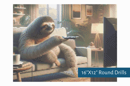 True North Diamond Art Diamond Painting Kits Round / 16"X12" (40.6cmX30.4cm) / Yes Couch Potato Diamond Painting Kit - Create Stunning Art, No Skill Required