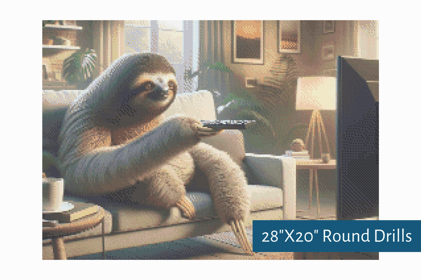 True North Diamond Art Diamond Painting Kits Round / 28"X20" (71.1cmX50.8cm) / Yes Couch Potato Diamond Painting Kit - Create Stunning Art, No Skill Required