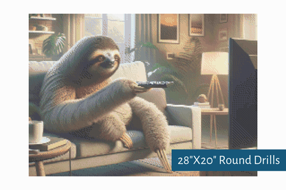 True North Diamond Art Diamond Painting Kits Round / 28"X20" (71.1cmX50.8cm) / Yes Couch Potato Diamond Painting Kit - Create Stunning Art, No Skill Required