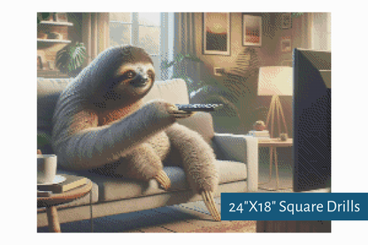 True North Diamond Art Diamond Painting Kits Square / 24"X18" (60.9cmX45.7cm) / Yes Couch Potato Diamond Painting Kit - Create Stunning Art, No Skill Required