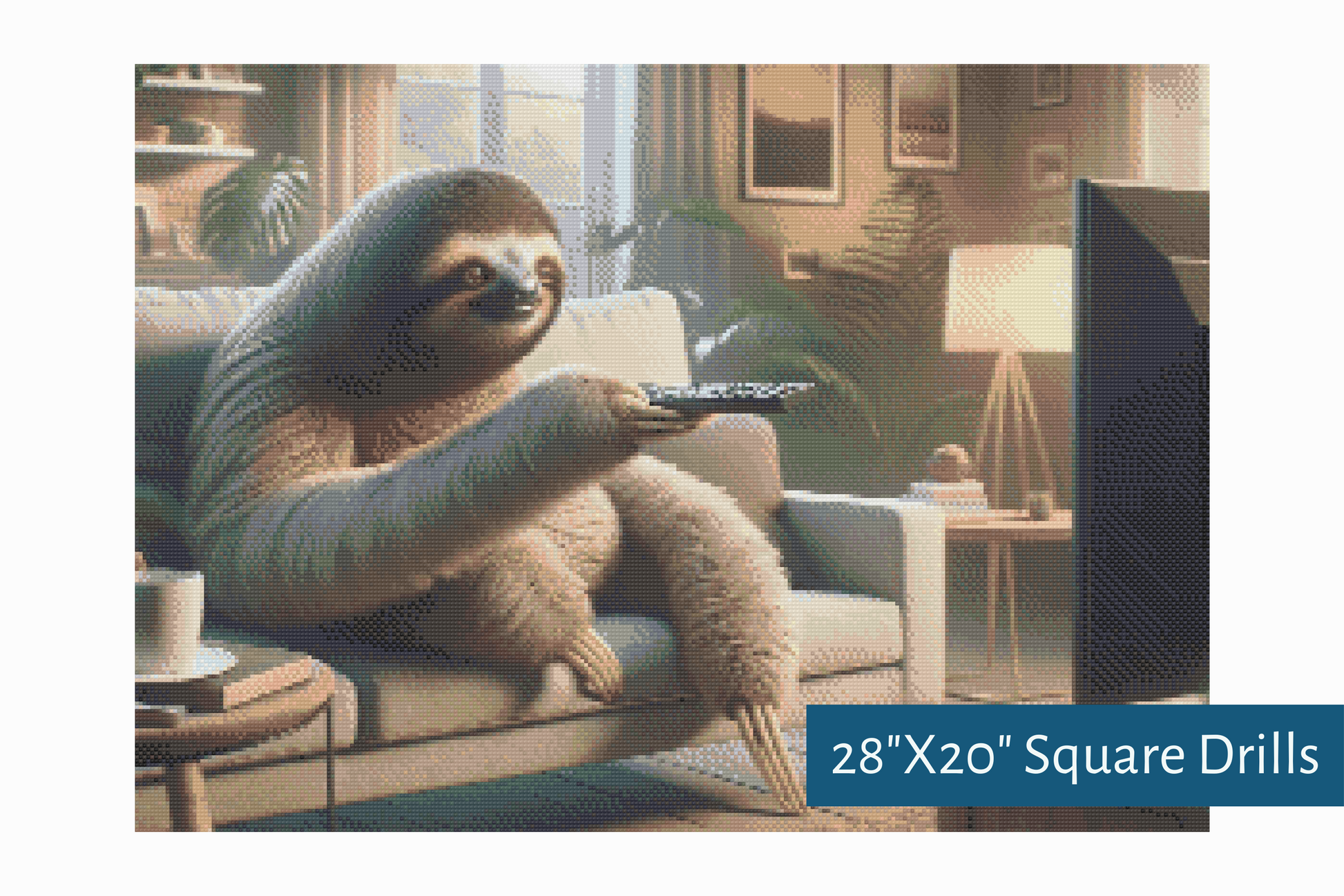 True North Diamond Art Diamond Painting Kits Square / 28"X20" (71.1cmX50.8cm) / Yes Couch Potato Diamond Painting Kit - Create Stunning Art, No Skill Required