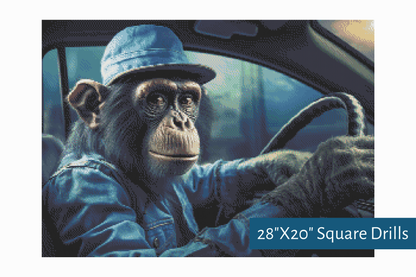 True North Diamond Art Diamond Painting Kits Driving With Darwin Diamond Painting Kit - Create Stunning Art, No Skill Required