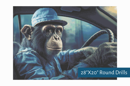 True North Diamond Art Diamond Painting Kits Driving With Darwin Diamond Painting Kit - Create Stunning Art, No Skill Required