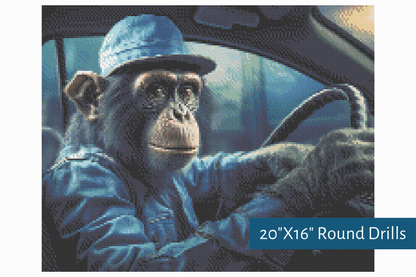 True North Diamond Art Diamond Painting Kits Driving With Darwin Diamond Painting Kit - Create Stunning Art, No Skill Required