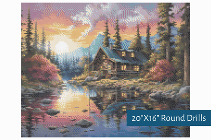 True North Diamond Art Diamond Painting Kits Lakeside Dreaming Diamond Painting Kit - Create Stunning Art, No Skill Required