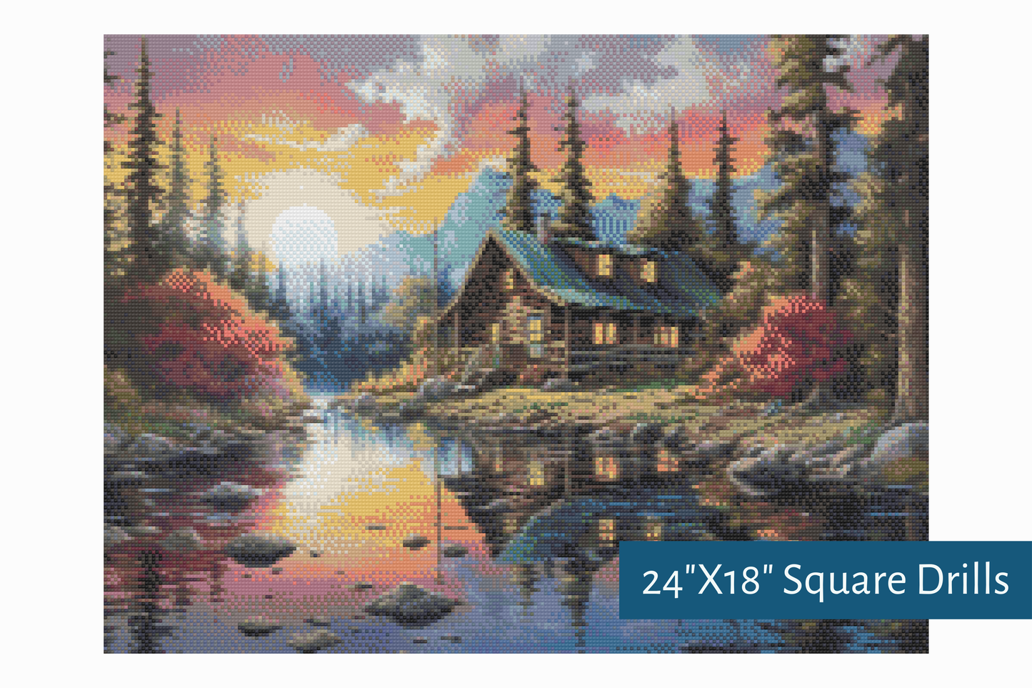 True North Diamond Art Diamond Painting Kits Lakeside Dreaming Diamond Painting Kit - Create Stunning Art, No Skill Required