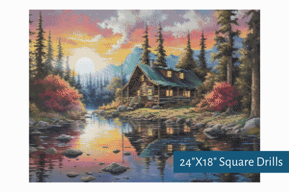 True North Diamond Art Diamond Painting Kits Lakeside Dreaming Diamond Painting Kit - Create Stunning Art, No Skill Required