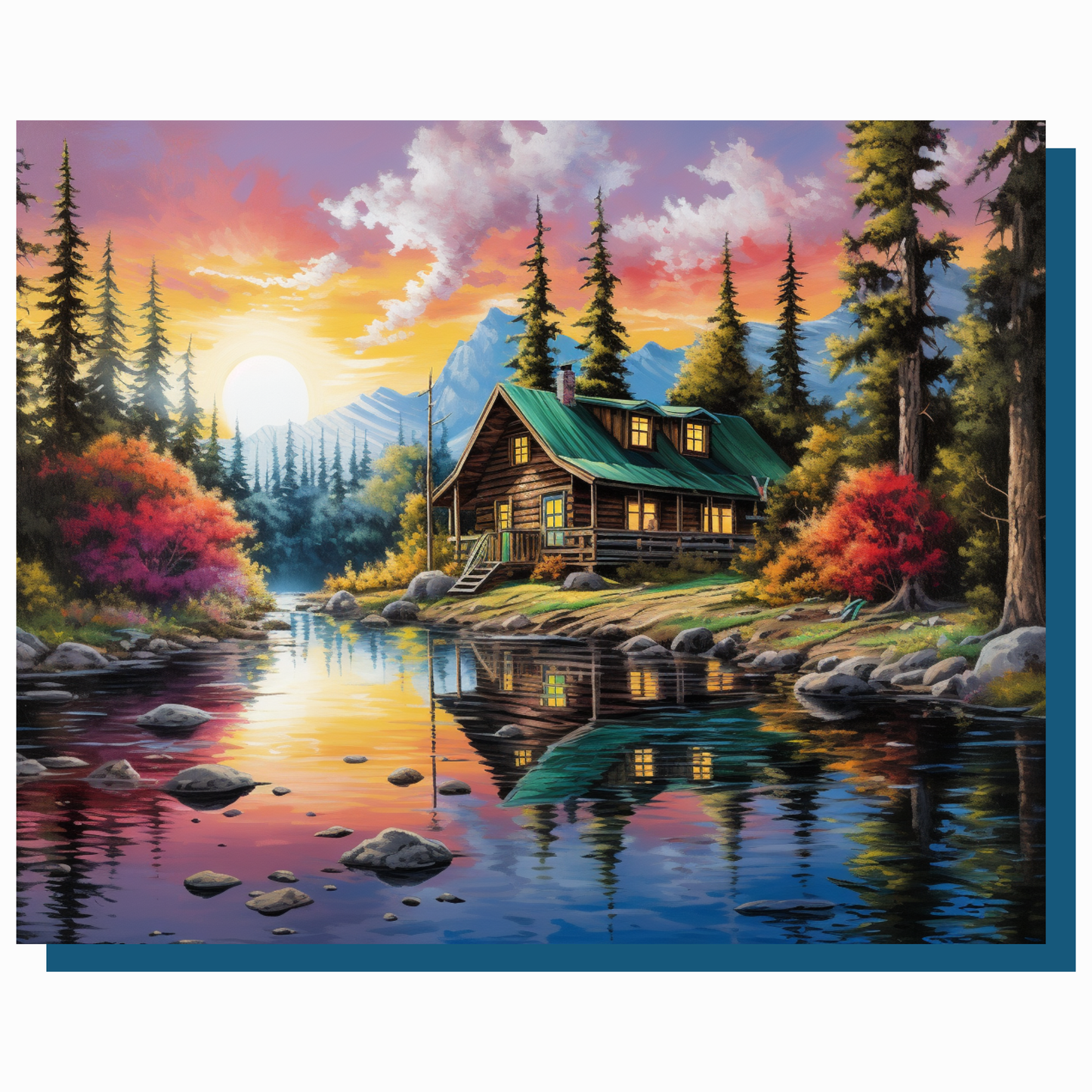 True North Diamond Art Diamond Painting Kits Lakeside Dreaming Diamond Painting Kit - Create Stunning Art, No Skill Required