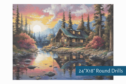 True North Diamond Art Diamond Painting Kits Lakeside Dreaming Diamond Painting Kit - Create Stunning Art, No Skill Required