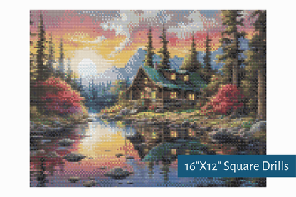 True North Diamond Art Diamond Painting Kits Lakeside Dreaming Diamond Painting Kit - Create Stunning Art, No Skill Required