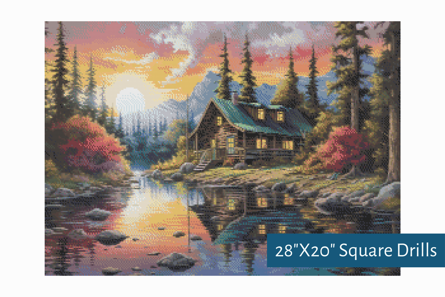 True North Diamond Art Diamond Painting Kits Lakeside Dreaming Diamond Painting Kit - Create Stunning Art, No Skill Required