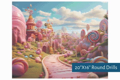 True North Diamond Art Diamond Painting Kits Lollipop Lane Diamond Painting Kit - Create Stunning Art, No Skill Required