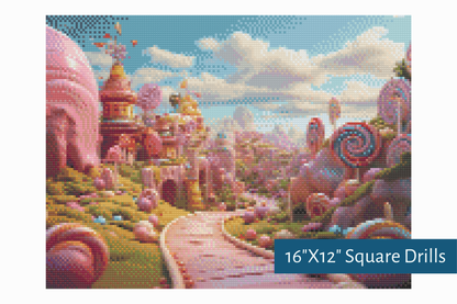 True North Diamond Art Diamond Painting Kits Lollipop Lane Diamond Painting Kit - Create Stunning Art, No Skill Required