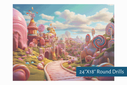 True North Diamond Art Diamond Painting Kits Lollipop Lane Diamond Painting Kit - Create Stunning Art, No Skill Required