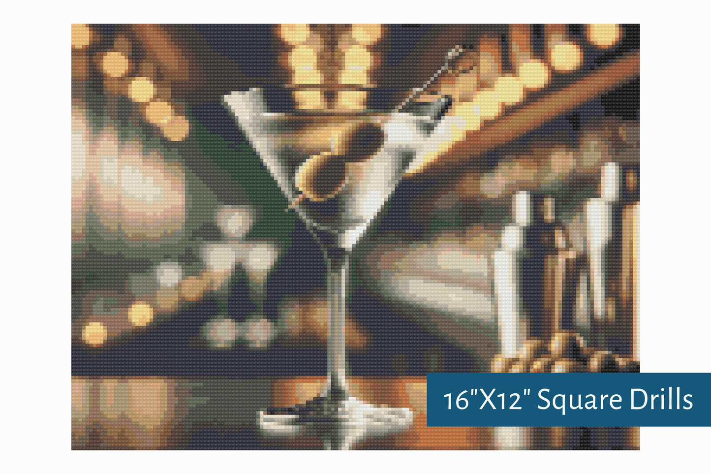 True North Diamond Art Diamond Painting Kits 16"X12" (40.6cmX30.4cm) Martini Diamond Painting Kit - Create Stunning Art, No Skill Required