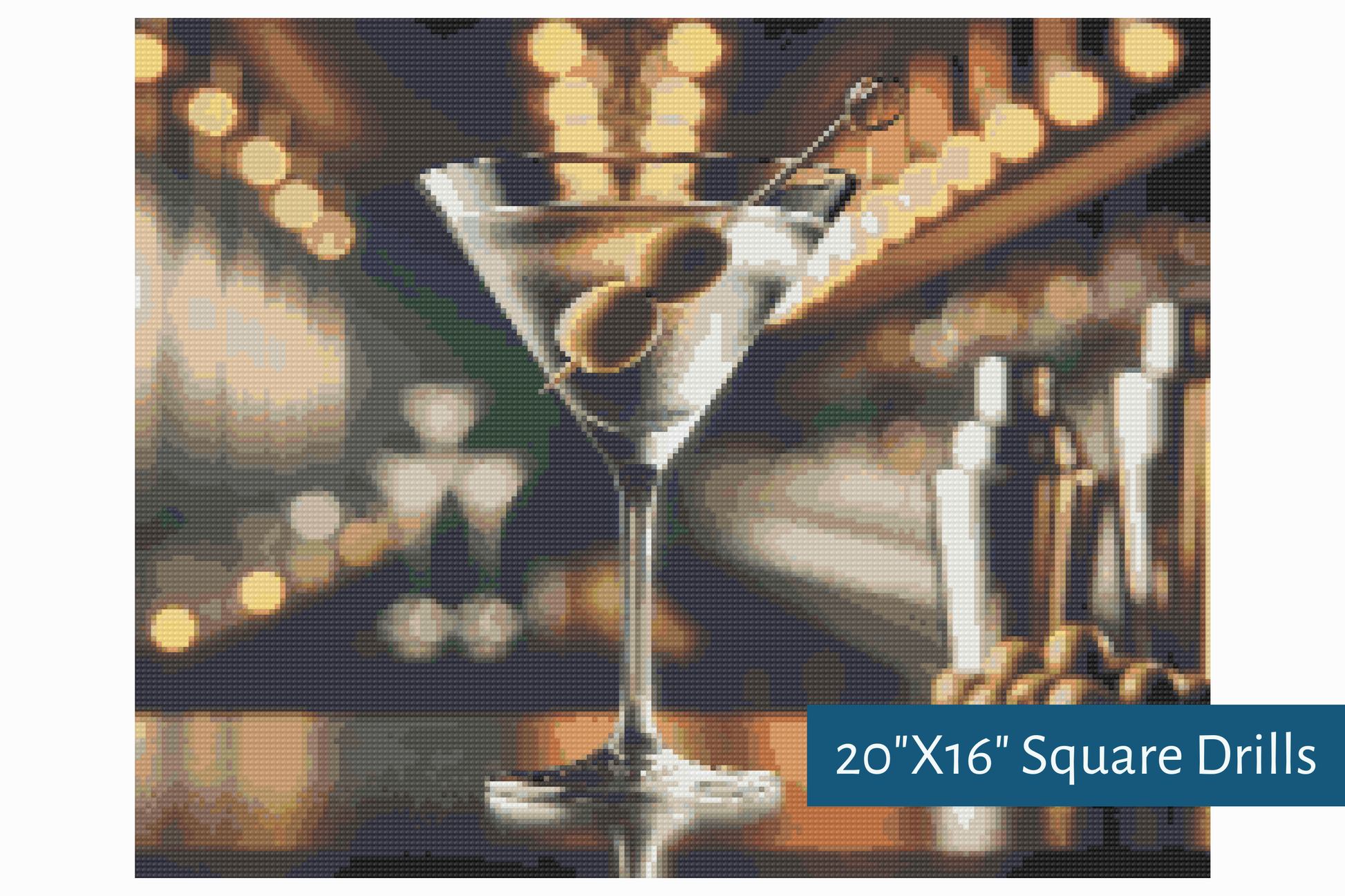 True North Diamond Art Diamond Painting Kits 20"X16" (50.8cmX40.6xm) Martini Diamond Painting Kit - Create Stunning Art, No Skill Required