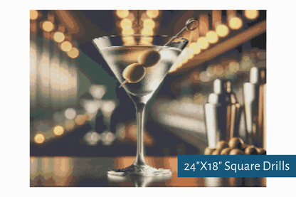 True North Diamond Art Diamond Painting Kits 24"X18" (60.9cmX45.7cm) Martini Diamond Painting Kit - Create Stunning Art, No Skill Required